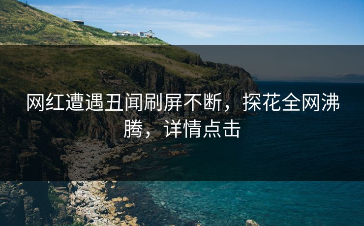 网红遭遇丑闻刷屏不断，探花全网沸腾，详情点击